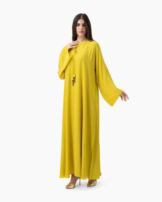 Silk Golden Kaftan - Yellow