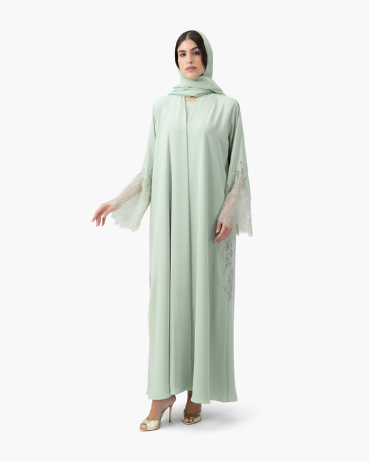 Crepe Lace Applique - Celadon