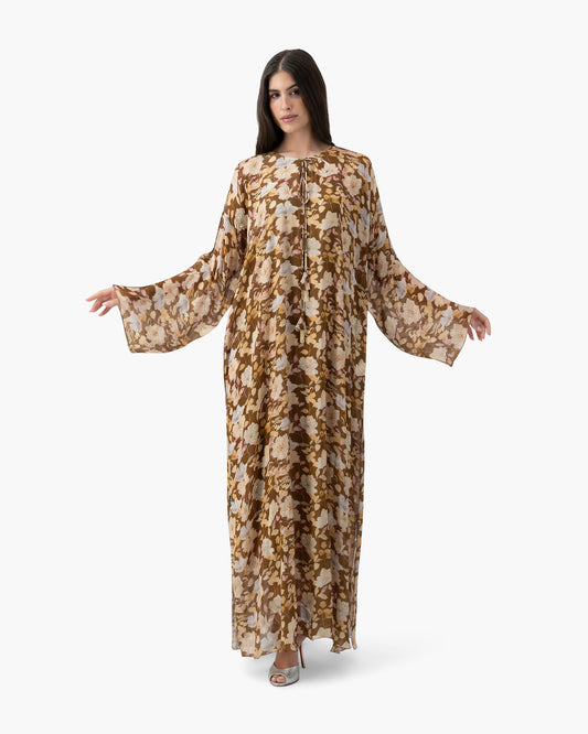 Printed Kaftan - Cocoa Blossom