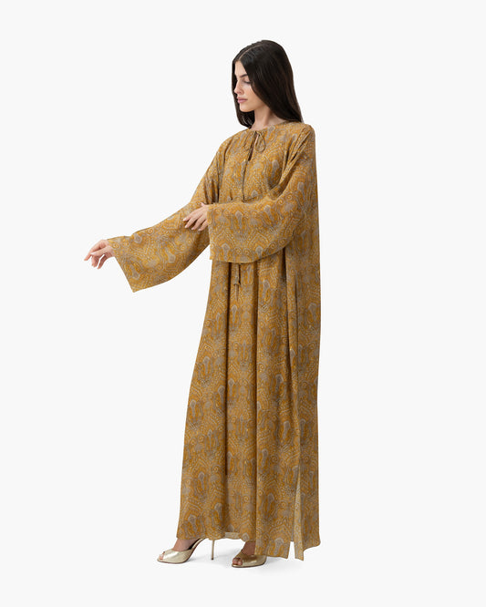 Printed Kaftan - Saffron Paisley
