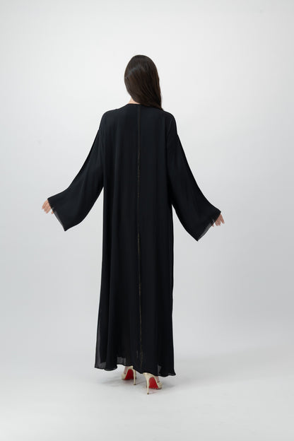 Silk Golden Kaftan in Black by GREI