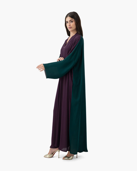 Silk Golden - Plum and Green