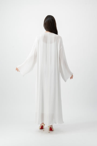 Silk Golden Kaftan in White by GREI